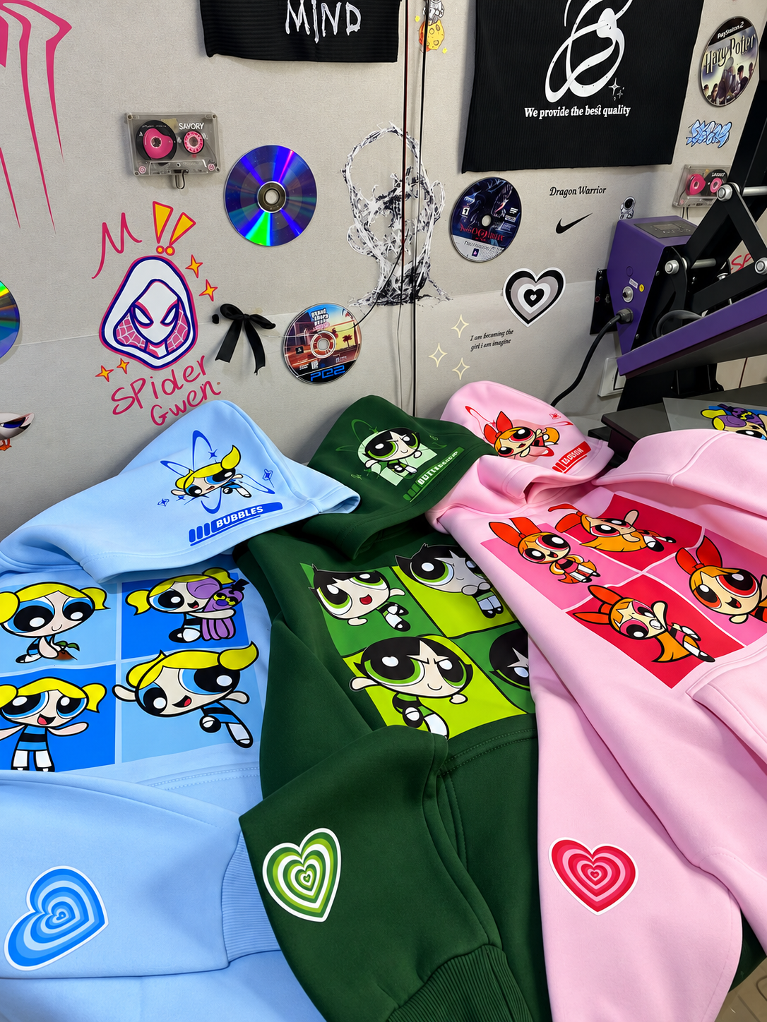 Powerpuff Girls hoodies are now available✨